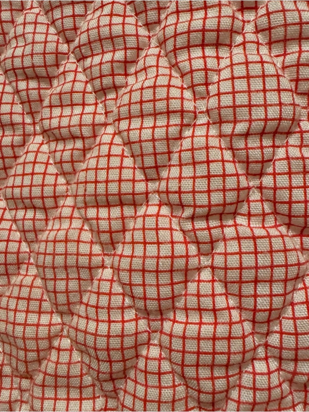 Vintage Quilted Red and White Gingham 1980s overalls  three embroidered stars - Picture 3 of 6